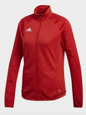 Adidas Women's Red Full-Zip Training Jacket Size Small